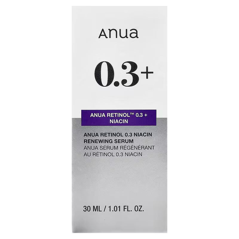 ANUA – Retinol 0.3 Niacin Renewing Serum 30 ml – Obnovující sérum s retinolem a 5 % niacinamidu