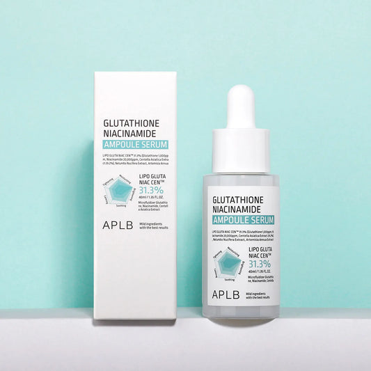 APLB – Glutathione Niacinamide Ampoule Serum 40 ml – Rozjasňující ampulové sérum pro sjednocení tónu pleti