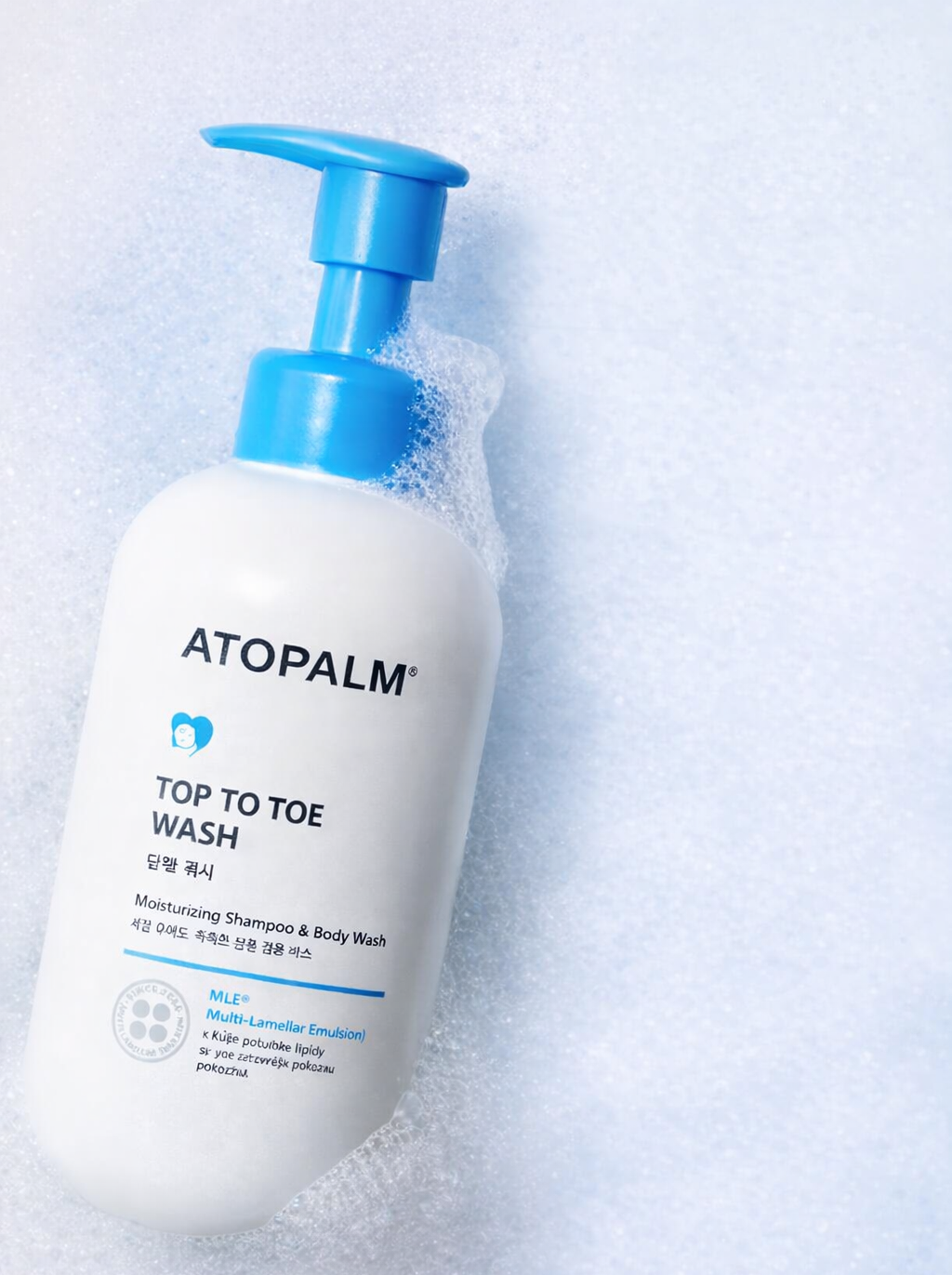 ATOPALM – Top To Toe Wash 300 ml – Jemný mycí gel na tělo i vlasy pro citlivou a suchou pokožku