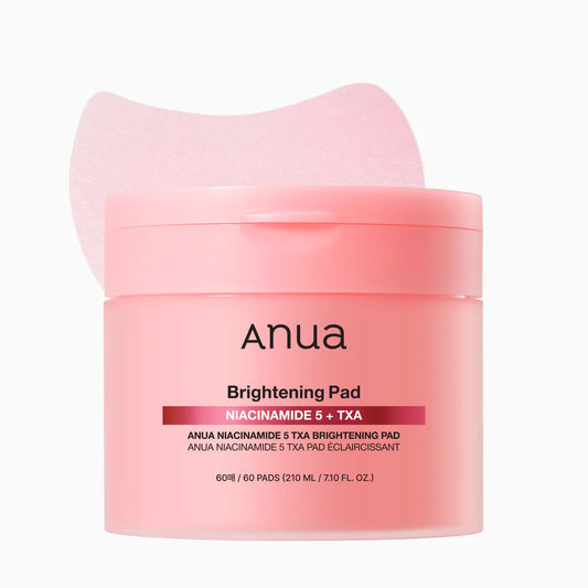 ANUA – Niacinamide 5 TXA Brightening Pad 60 ks – Rozjasňující tonerové polštářky s 5 % niacinamidu