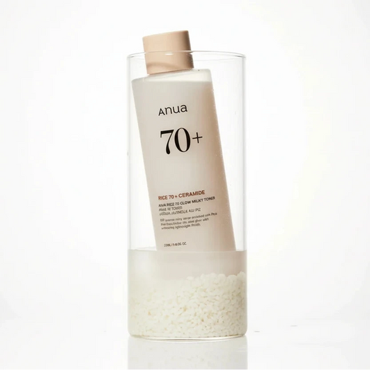 Anua – Rice 70 Glow Milky Toner 250 ml – Rozjasňující mléčný toner s rýží