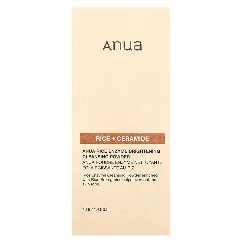 ANUA – Rice Enzyme Brightening Cleansing Powder 40 g – Rozjasňující čistící prášek s rýžovými enzymy