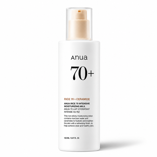 Anua – Rice 70 Intensive Moisturizing Milk 150 ml – Hydratační pleťové mléko s rýží a ceramidy