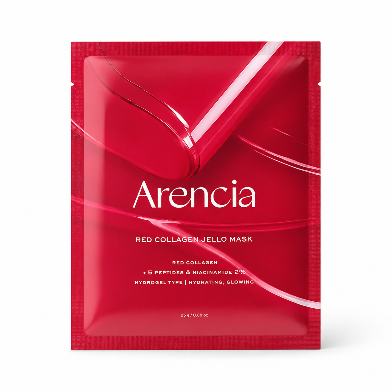 ARENCIA – Red Collagen Jello Mask 25 g – Hydrogelová maska s kolagenem, peptidy a niacinamidem
