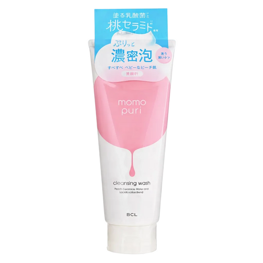 BCL - Momopuri Moisturizing Cleansing Face Wash 150 g – Hydratační čisticí pěna na obličej s broskvovými ceramidy
