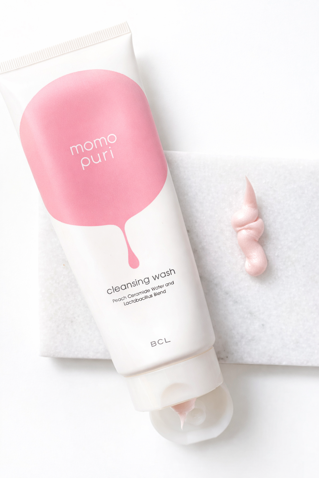 BCL - Momopuri Moisturizing Cleansing Face Wash 150 g – Hydratační čisticí pěna na obličej s broskvovými ceramidy