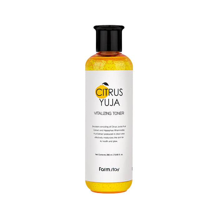 Farmstay – Citrus Yuja Vitalizing Toner 280 ml – Rozjasňující toner s yuzu