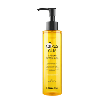 FARMSTAY - Citrus Yuja Vitalizing Cleansing Oil 200 ml – Rozjasňující odličovací olej s extraktem z yuzy