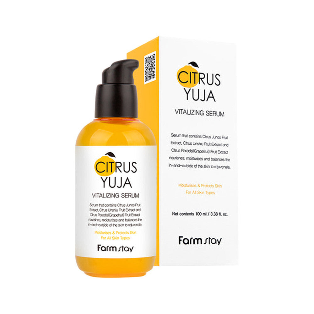 FARMSTAY – Citrus Yuja Vitalizing Serum 100 ml – Rozjasňující sérum s yuzu