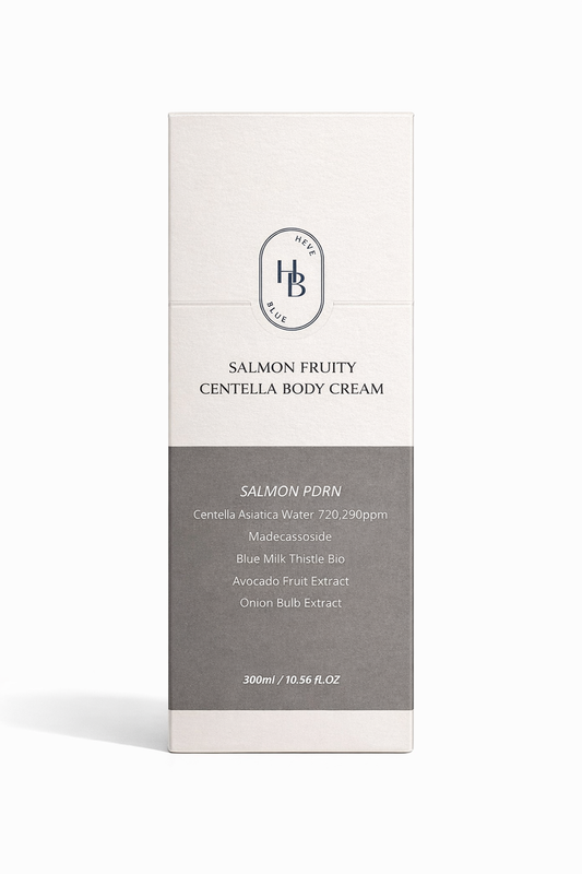 HEVEBLUE - Salmon Fruity Centella Body Cream 300 ml – Tělový krém pro intenzivní hydrataci