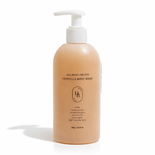 HEVEBLUE - Salmon Fruity Centella Body Wash 300 ml – Hydratační tělový gel s Centellou a lososovým extraktem