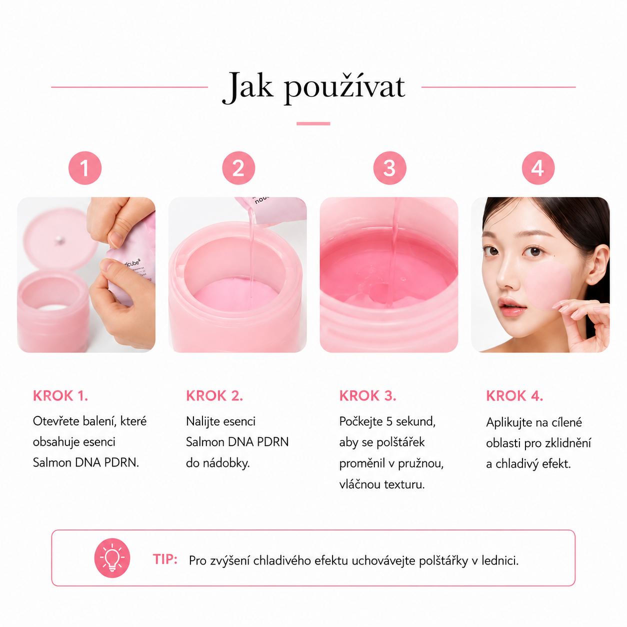 MEDICUBE – PDRN Pink Collagen Toning Gel Toner Pad 70 ks – Tonizační tamponky s PDRN a kolagenem