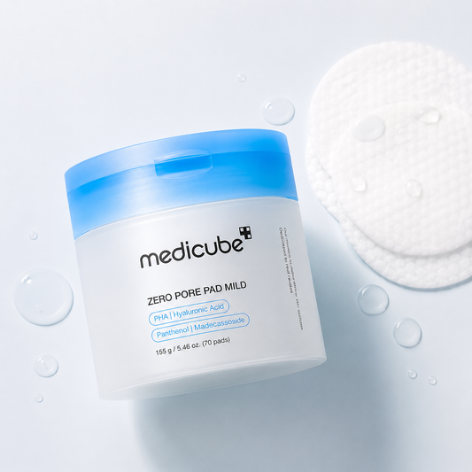 MEDICUBE – Zero Pore Pad Mild 70 ks – Jemně exfoliační tonerové tamponky s PHA