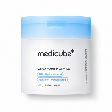 MEDICUBE – Zero Pore Pad Mild 70 ks – Jemně exfoliační tonerové tamponky s PHA