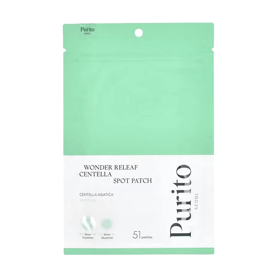 PURITO - Wonder Releaf Centella Spot Patch 51 ks – Hojivé náplasti na akné se zklidňující centellou