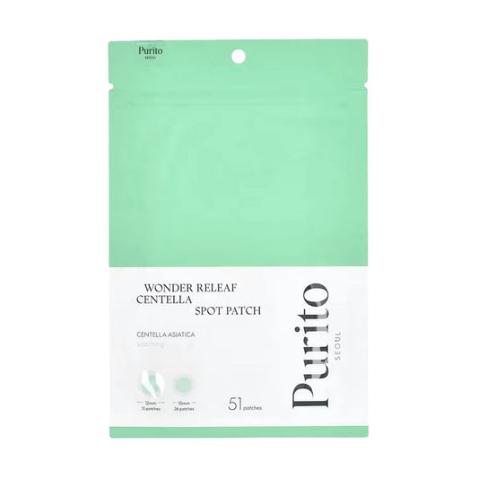 PURITO - Wonder Releaf Centella Spot Patch 51 ks – Hojivé náplasti na akné se zklidňující centellou