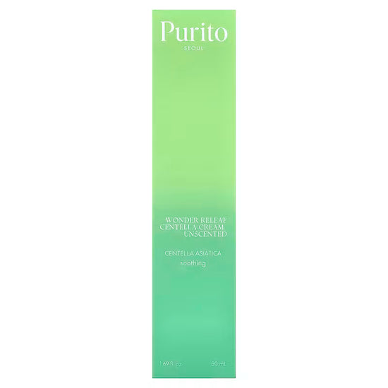 PURITO - Wonder Releaf Centella Cream Unscented 50 ml – Zklidňující krém s centellou pro citlivou pleť bez parfemace