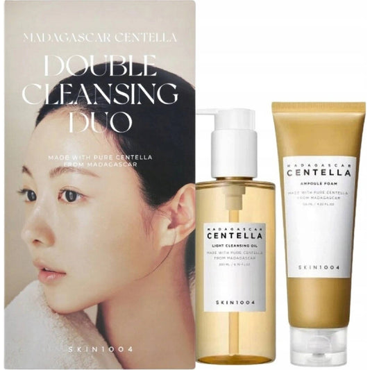 SKIN1004 – Madagascar Centella Double Cleansing Duo Set 200 ml +  125 ml – Set pro dvoufázové čištění a zklidnění citlivé pleti