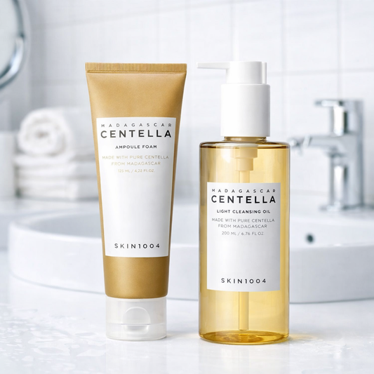 SKIN1004 – Madagascar Centella Double Cleansing Duo Set 200 ml +  125 ml – Set pro dvoufázové čištění a zklidnění citlivé pleti