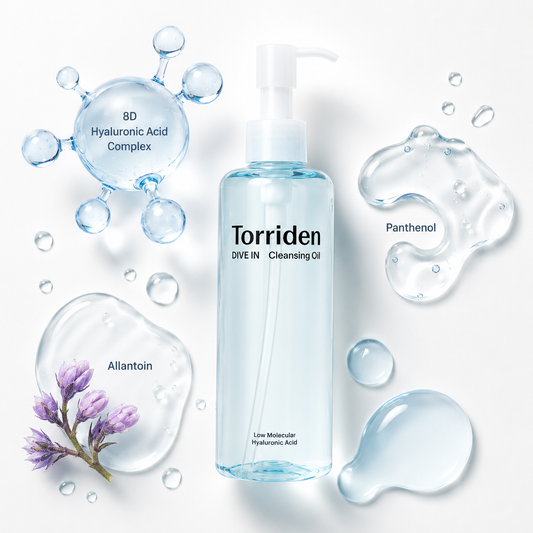 TORRIDEN – Dive-In Low Molecular Hyaluronic Acid Cleansing Oil 200 ml – Hydratační odličovací olej s 8 typy kyseliny hyaluronové