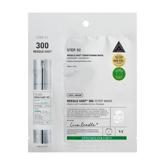 VT – Reedle Shot 300 2 Step Mask 1,5 g + 25 g – Dvoukroková plátýnková maska s mikrojehličkami