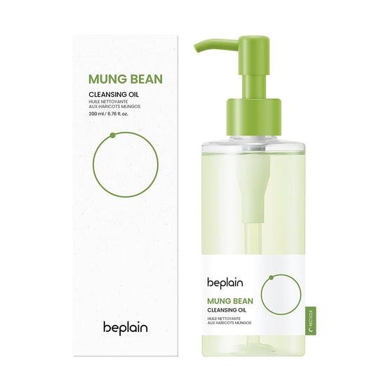 BEPLAIN - Mung Bean Cleansing Oil Jumbo 200 ml – Odličovací olej pro čisté póry a citlivou pleť