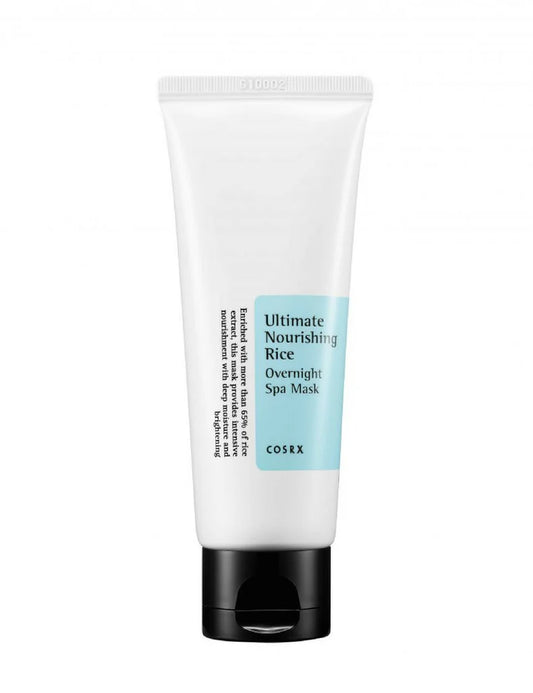 COSRX - Ultimate Nourishing Rice Overnight Spa Mask 60 ml – Vyživující noční maska s rýžovým extraktem pro hydrataci a rozjasnění pleti