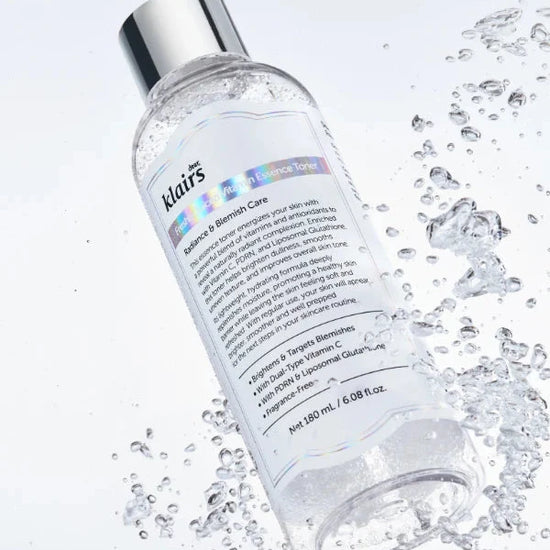 DEAR, KLAIRS - Freshly Juiced Vitamin Essence Toner 180 ml – Rozjasňující hydratační toner s vitaminem C a niacinamidem
