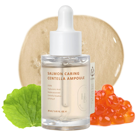 HEVEBLUE - Salmon Caring Centella Ampoule 30 ml – Regenerační a zklidňující sérum s centellou a PDRN