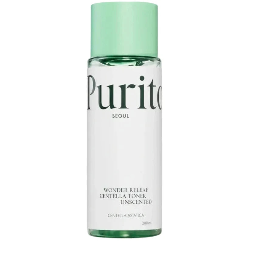 PURITO - Wonder Releaf Centella Toner Unscented 200 ml – Zklidňující tonikum s centellou pro citlivou pleť